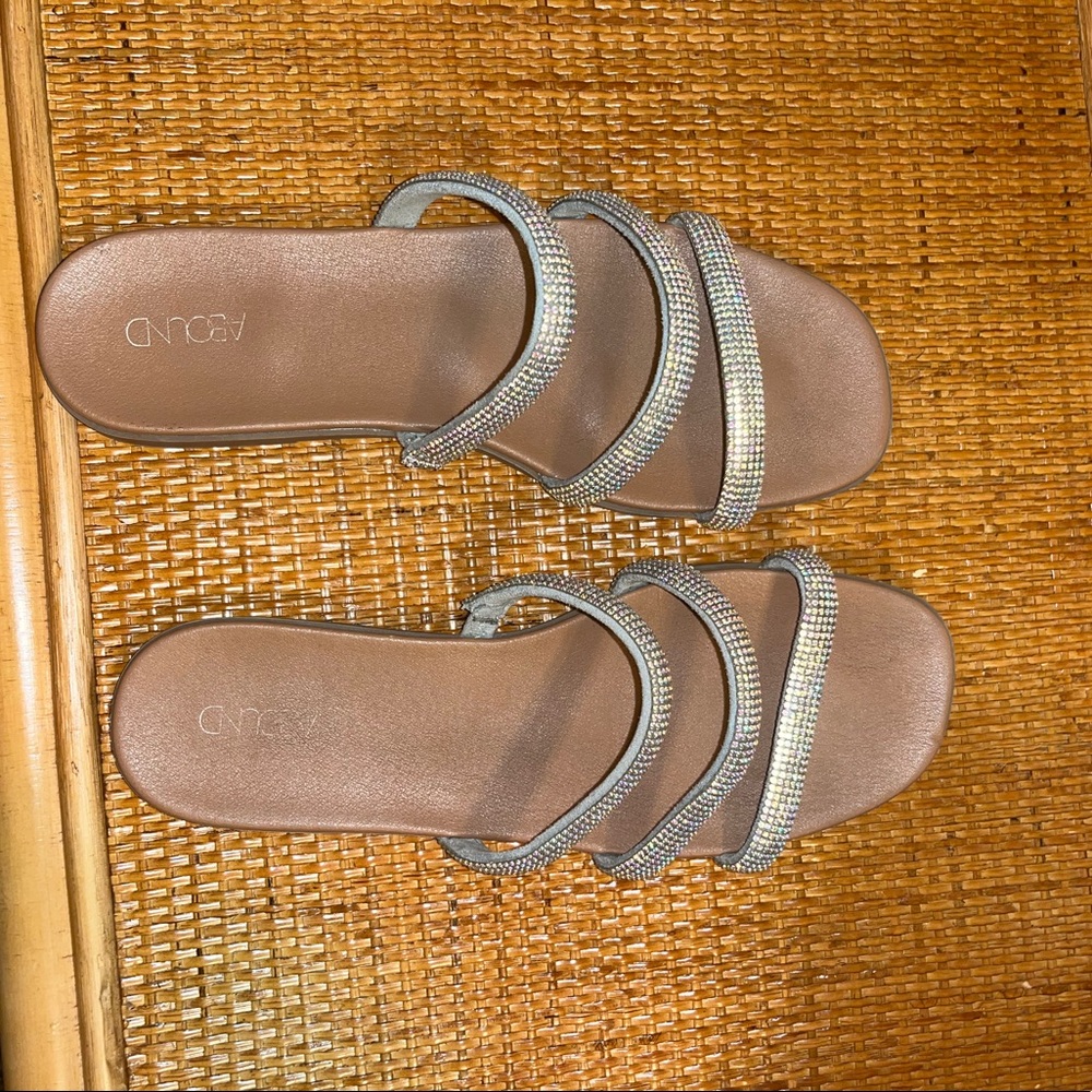 Silver Sparkle Sandals